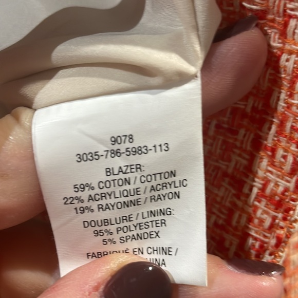 Orange tweed blazer - Picture 5 of 6